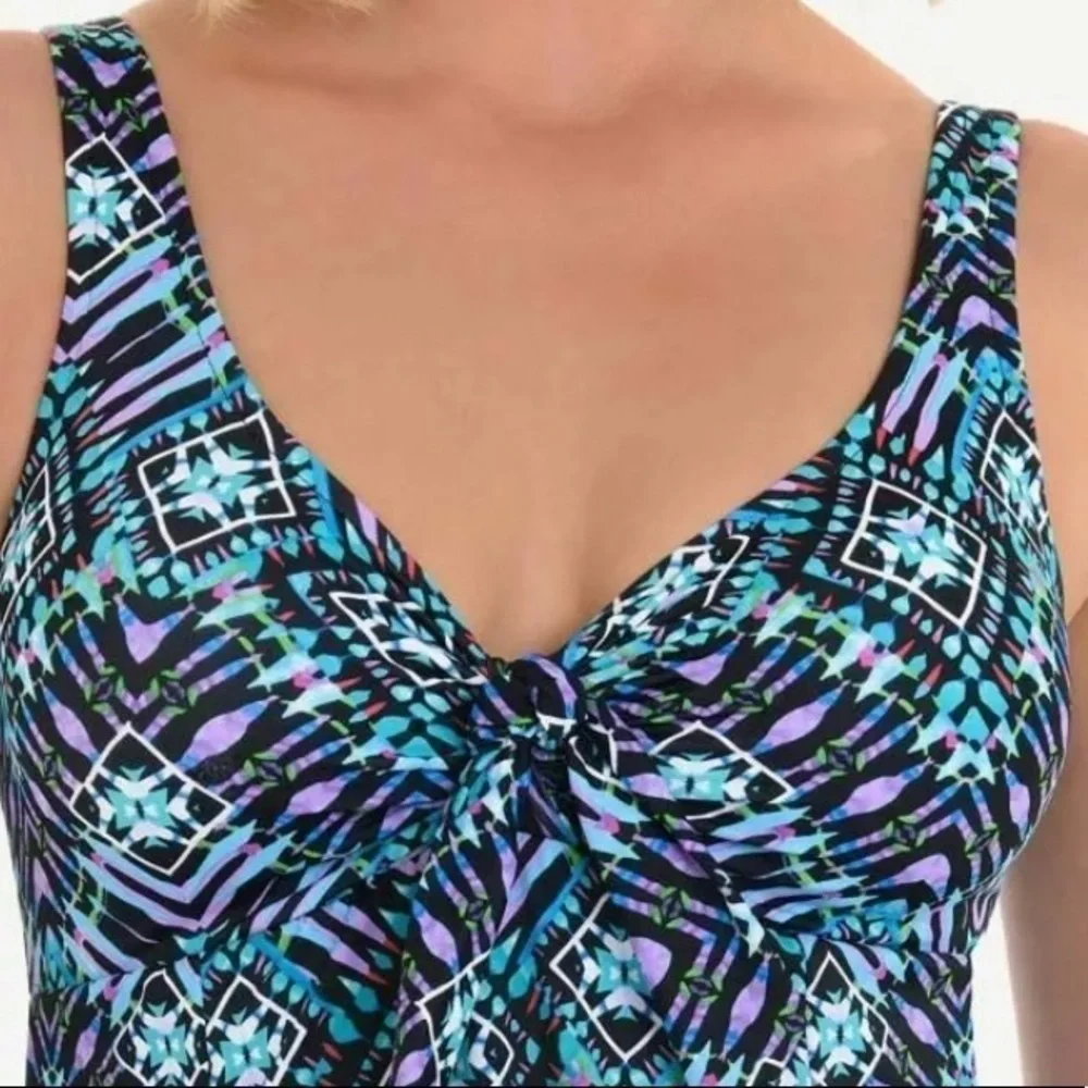 SWIM Solutions Bow Tummy-Control Swimdress NWT - Picture 2 of 8